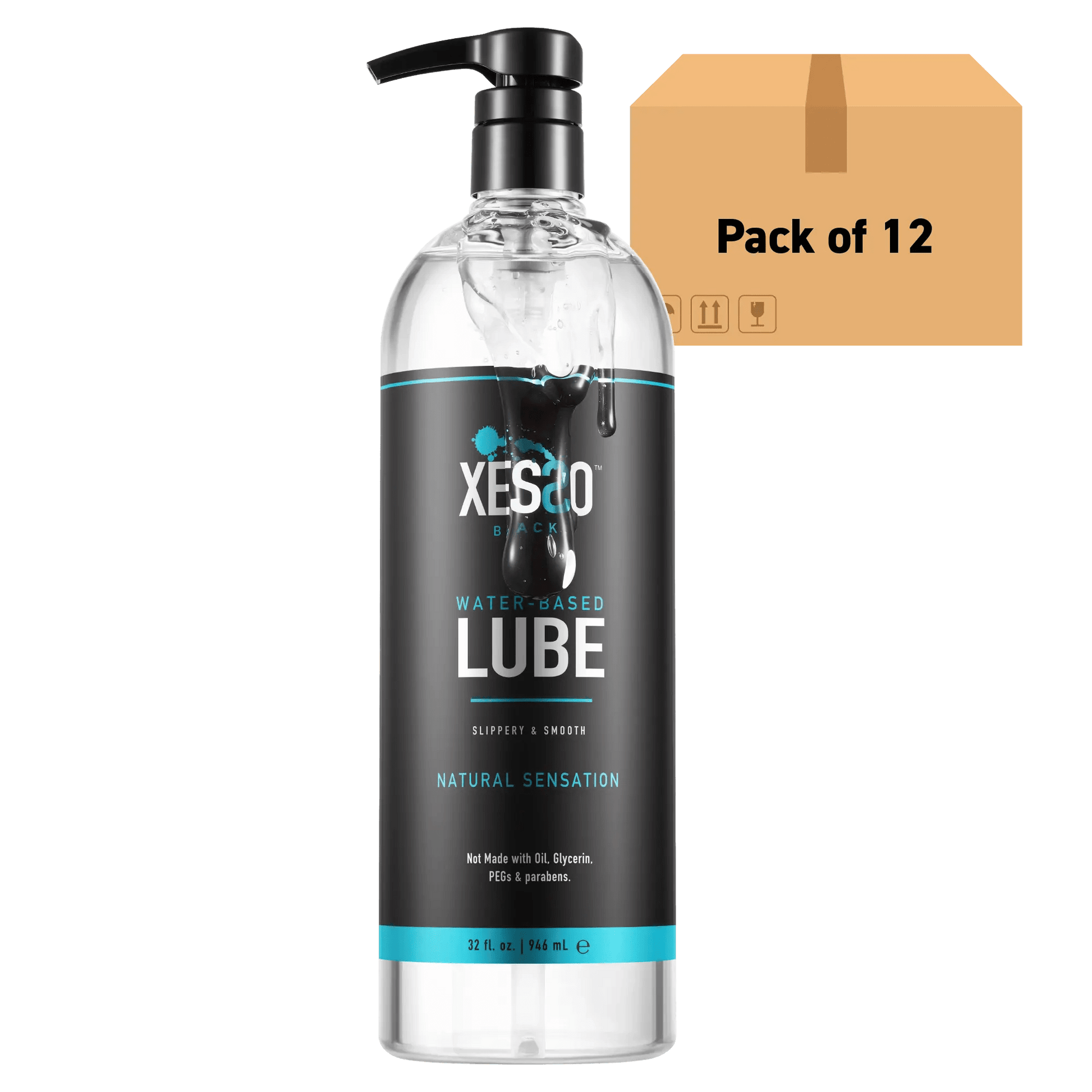 XESSO Lube & More Waterbased Lube XESSO Water-based Lube, 32 fl. oz., Pack of 12, Totaling 384 fl. oz. / 3 gallons. Case-pack